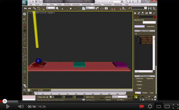Tutorial 3ds Max usando a opção Link Constraint